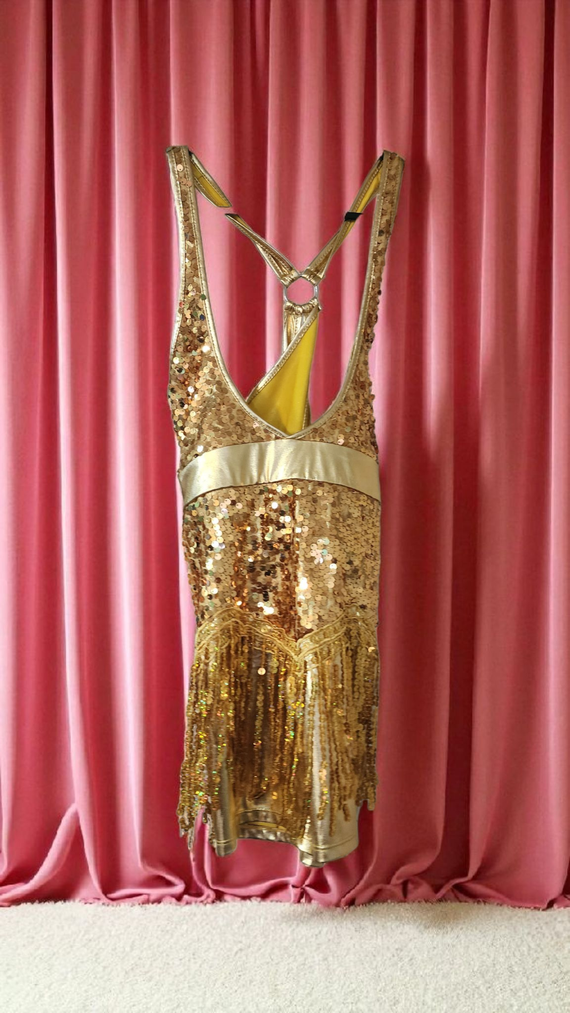 Gold dance romper