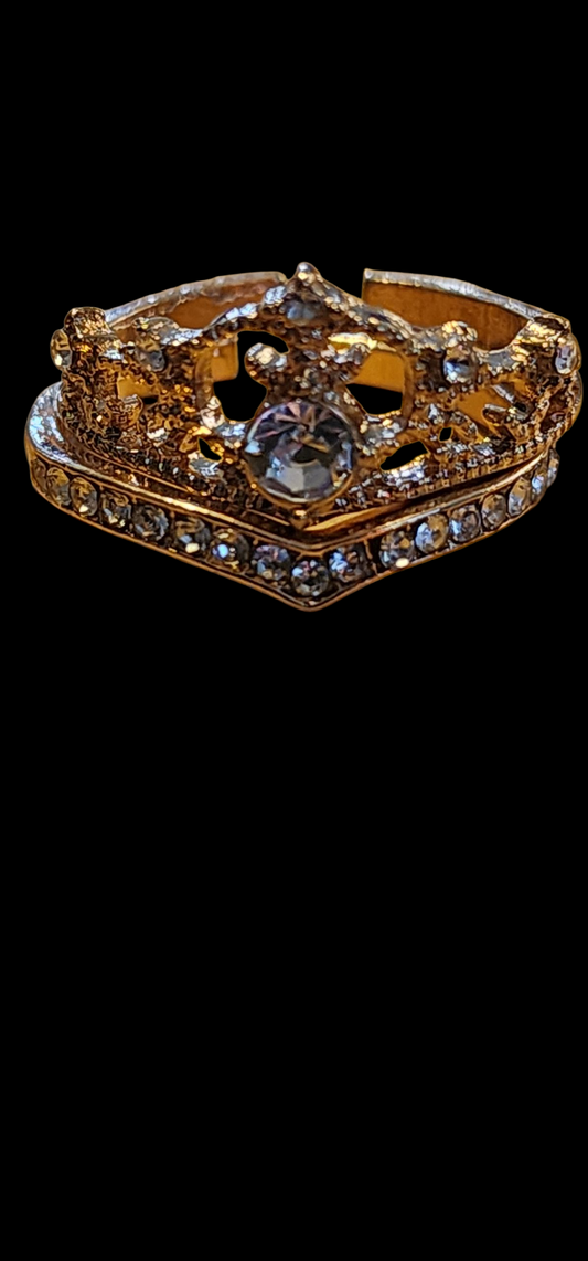 Fairy sparkling crown dress up rings